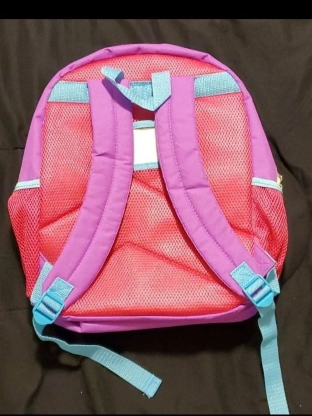 Kids Glitter Unicorn Backpack with Blue Bow - Red